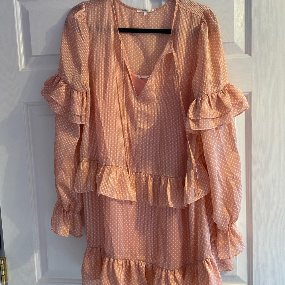 Tularosa polka dot pink dress